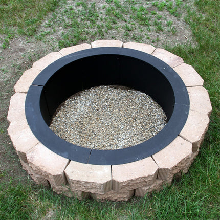Sunnydaze Heavy Duty Fire Pit Ring/Liner, DIY Fire Pit Above or In-Ground, Steel