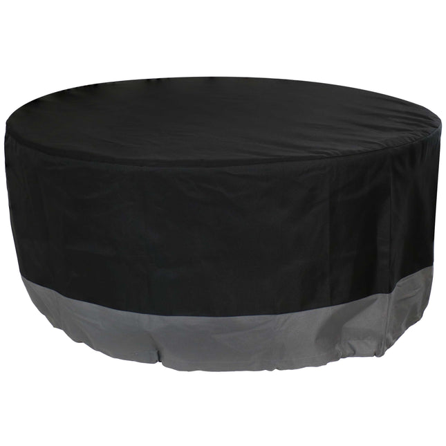 Sunnydaze Round 2-Tone Outdoor Fire Pit Cover - Gray/Black - Multiple Sizes