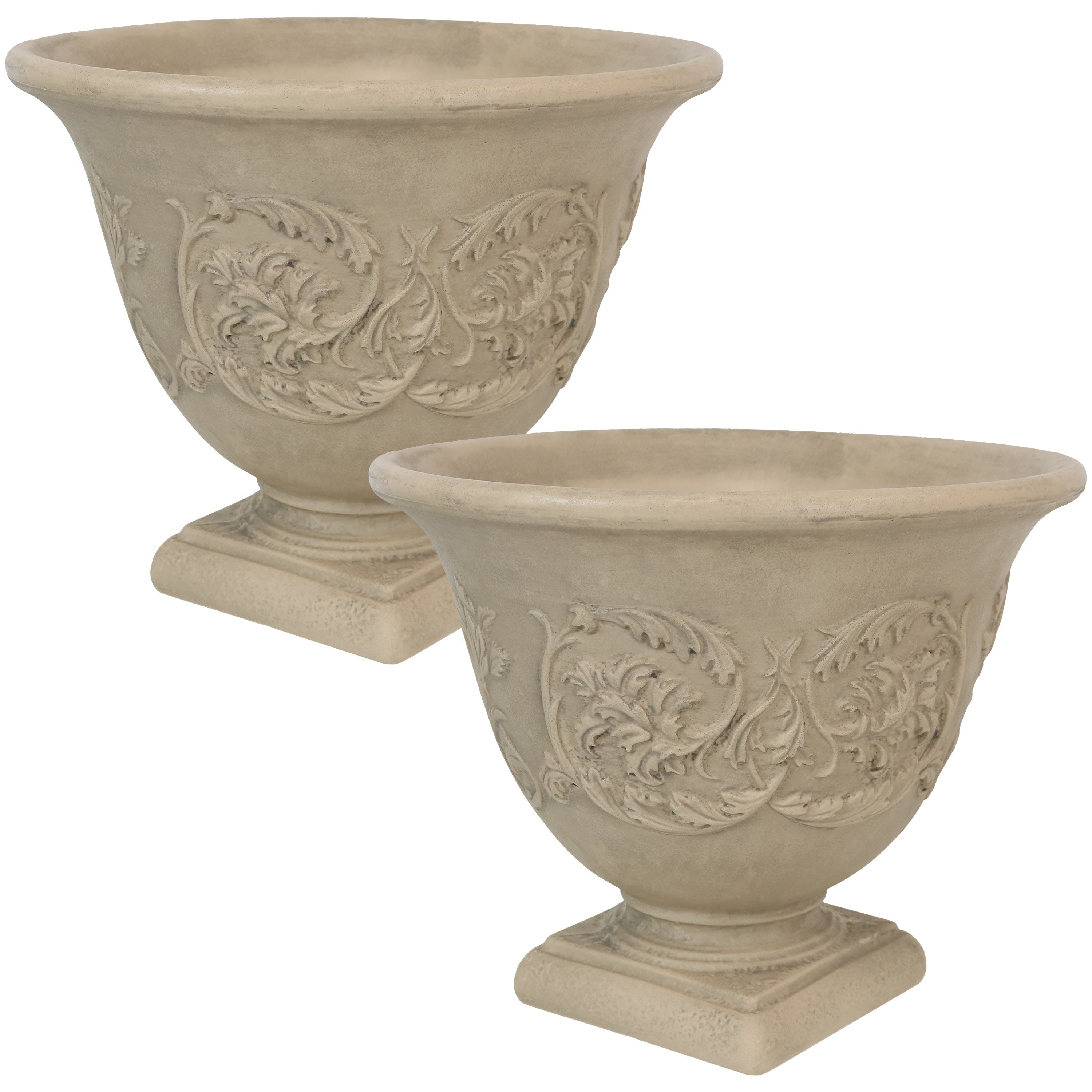sunnydaze ceramic indoor/outdoor planter Sunnydaze Darcy Elegant Vines Indoor/Outdoor Planter Pot, 16-Inch Diameter – Serenity Health & Home Decor