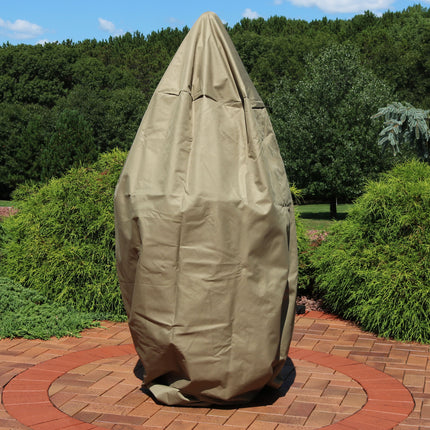 Sunnydaze Outdoor Water Fountain Cover, Khaki, Size Options Available
