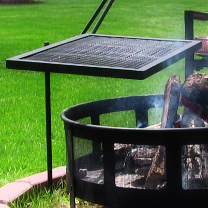 Sunnydaze Portable Heavy Duty Adjustable Campfire Cooking Swivel Grill