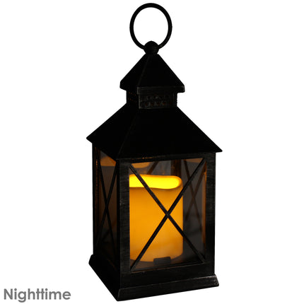 Sunnydaze Yorktown Indoor Decorative LED Candle Lantern, 10-Inch