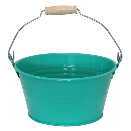 Sunnydaze Galvanized Steel Buckets with Handles - Set of 10 - Multiple Colors