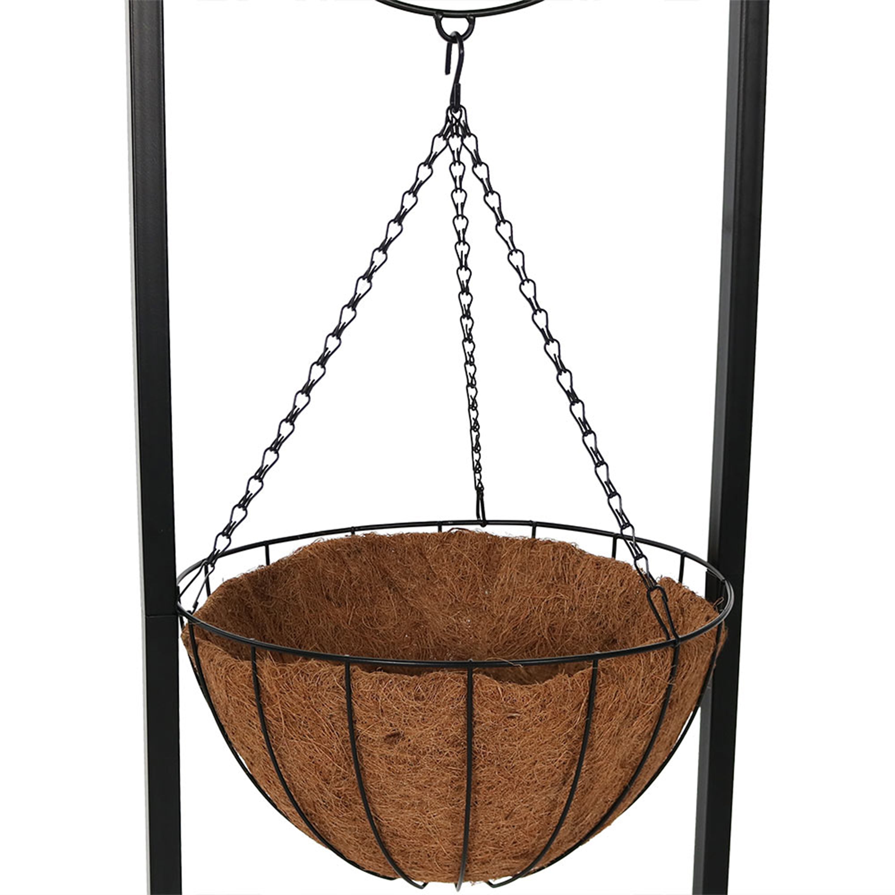 welcome hanging planter Sunnydaze Outdoor Decorative Welcome Sign with Hanging Basket Planter Stand, 48 Inch Tall – Serenity Health & Home Decor