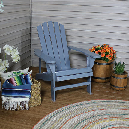 Sunnydaze Coastal Bliss Outdoor Wooden Adirondack Patio Chair, Multiple Color Options Available