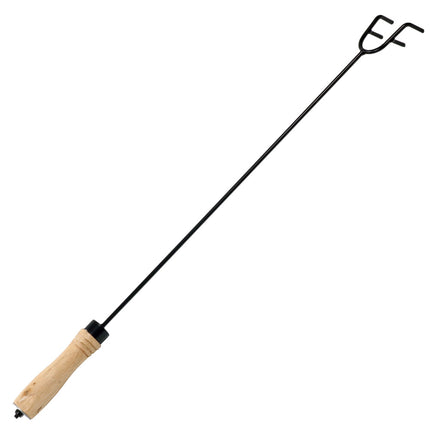 Sunnydaze Fire Pit Poker with Wood Handle, 26 Inch Long