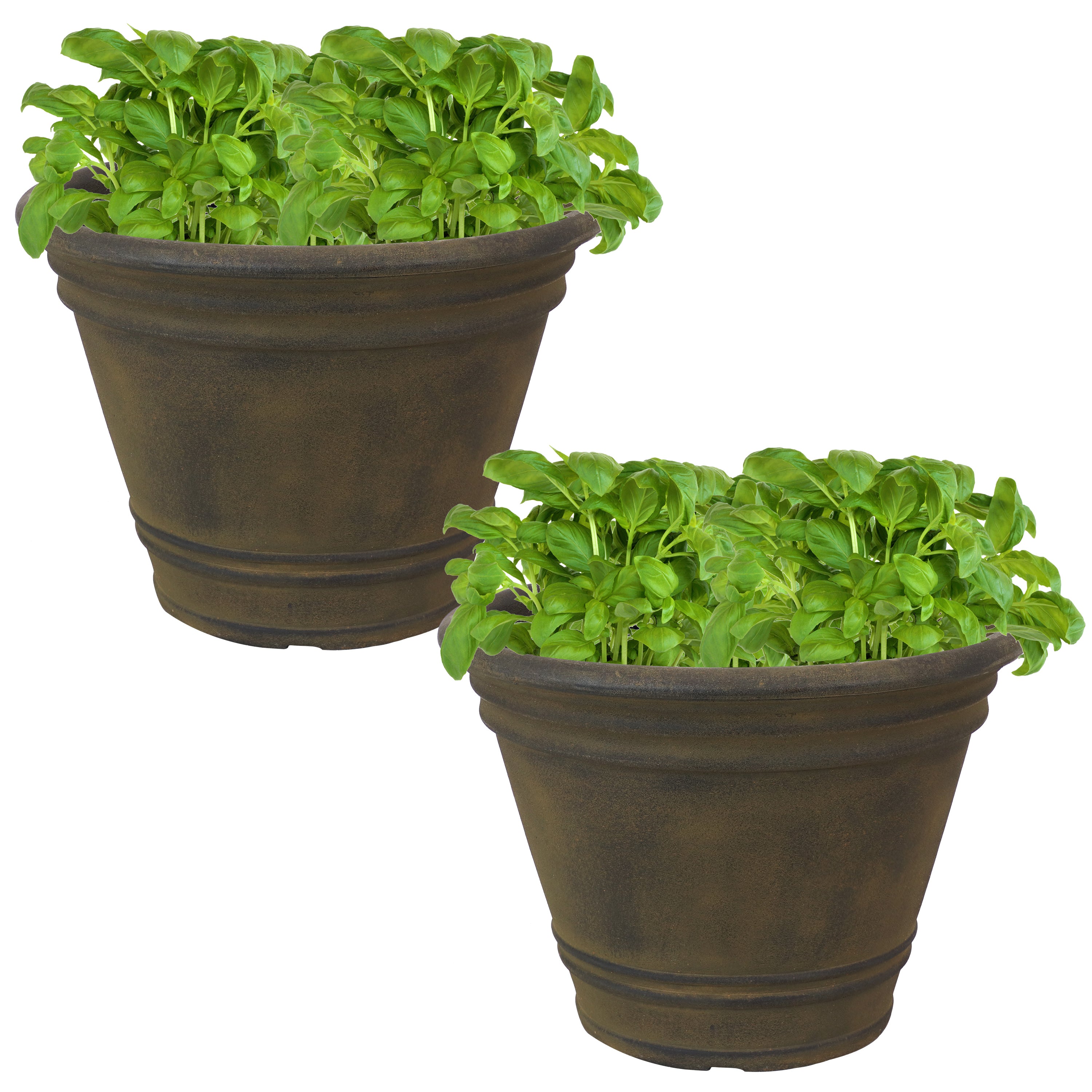suncast 15-inch indoor/outdoor resin flower planter Sunnydaze Franklin Indoor and Outdoor Resin Planter, Sable Finish, 20-Inch Diameter – Serenity Health & Home Decor