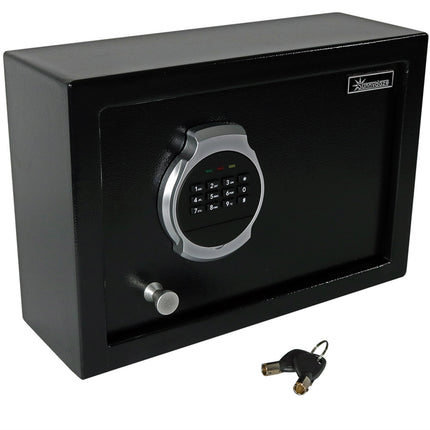 Sunnydaze Steel Digital Home Security Top Open Safe with Bolt-Down Hardware and Programmable Lock, 0.28 Cubic Feet