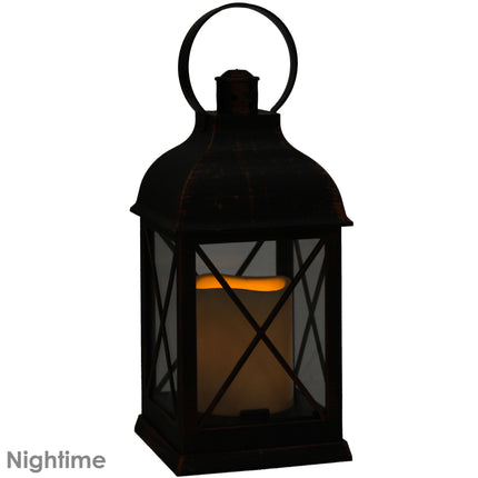 Sunnydaze Setauket Indoor Decorative LED Candle Lantern, 10-Inch