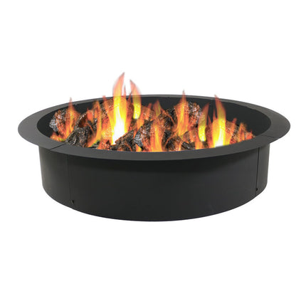 Sunnydaze Heavy Duty Fire Pit Ring/Liner, DIY Fire Pit Above or In-Ground, Steel