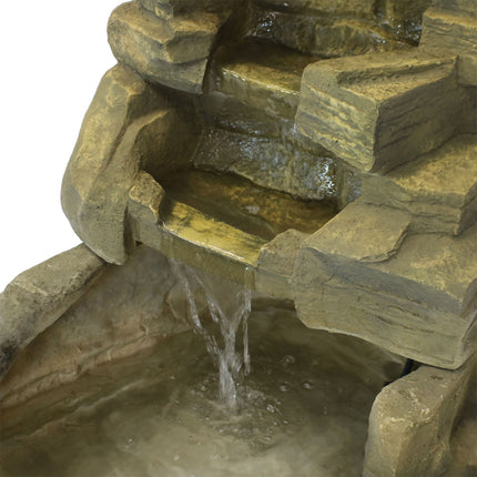 Sunnydaze Stone Falls Outdoor Fountain, 37 Inch Tall