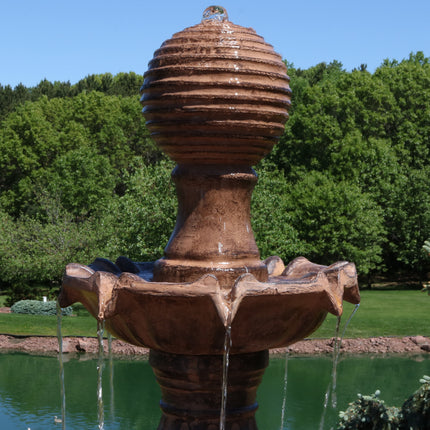 Sunnydaze Large Tiered Ball Outdoor Fountain