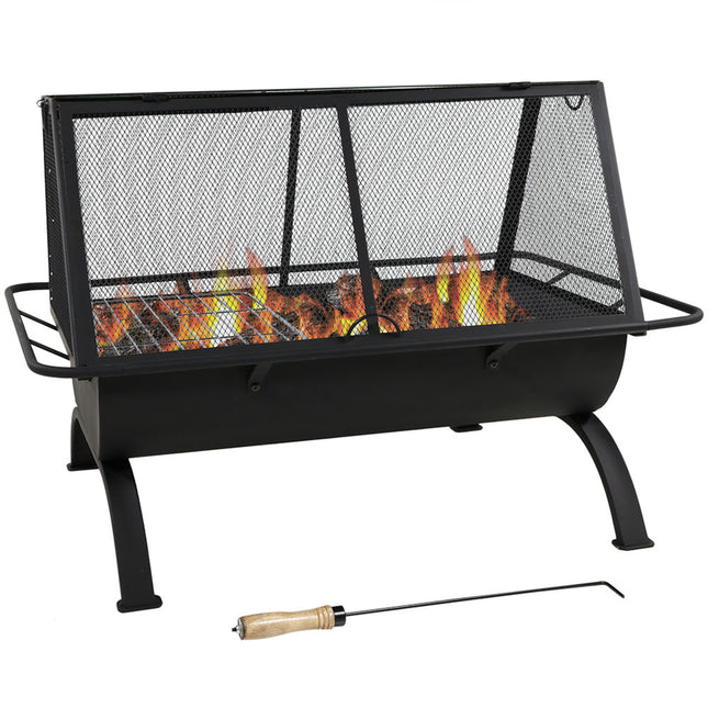 Sunnydaze 36 Inch Northland Grill Fire Pit with Protective Cover