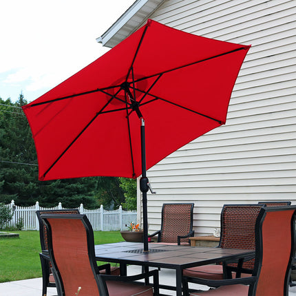 Sunnydaze Aluminum 7.5 Foot Patio Umbrella with Tilt & Crank