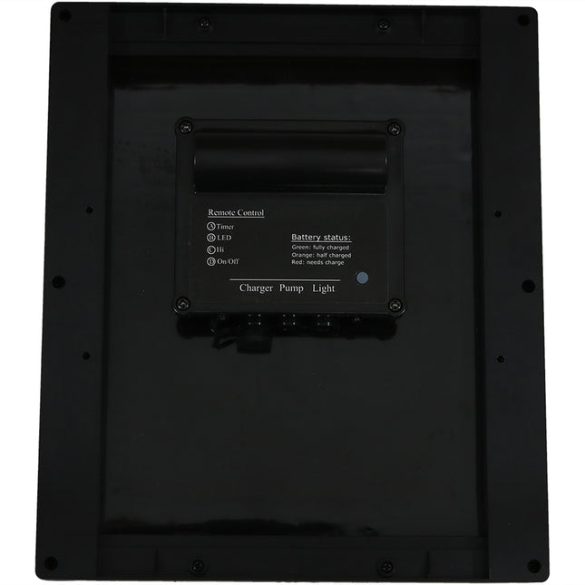 Sunnydaze Solar Pump and Solar Panel Kit with Battery Pack, Remote Control and LED Light, 65 GPH, 47-Inch Lift