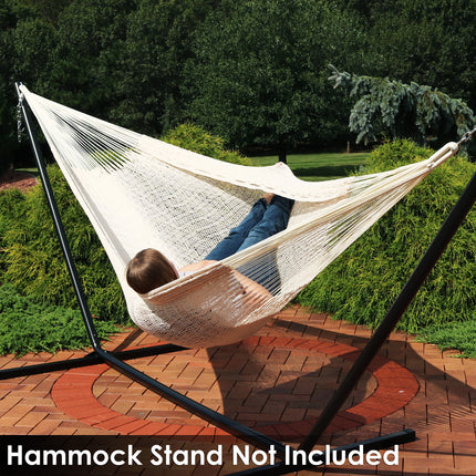 Sunnydaze Hand-Woven XXL Thick Cord Mayan Family Hammock, 625 Pound Capacity