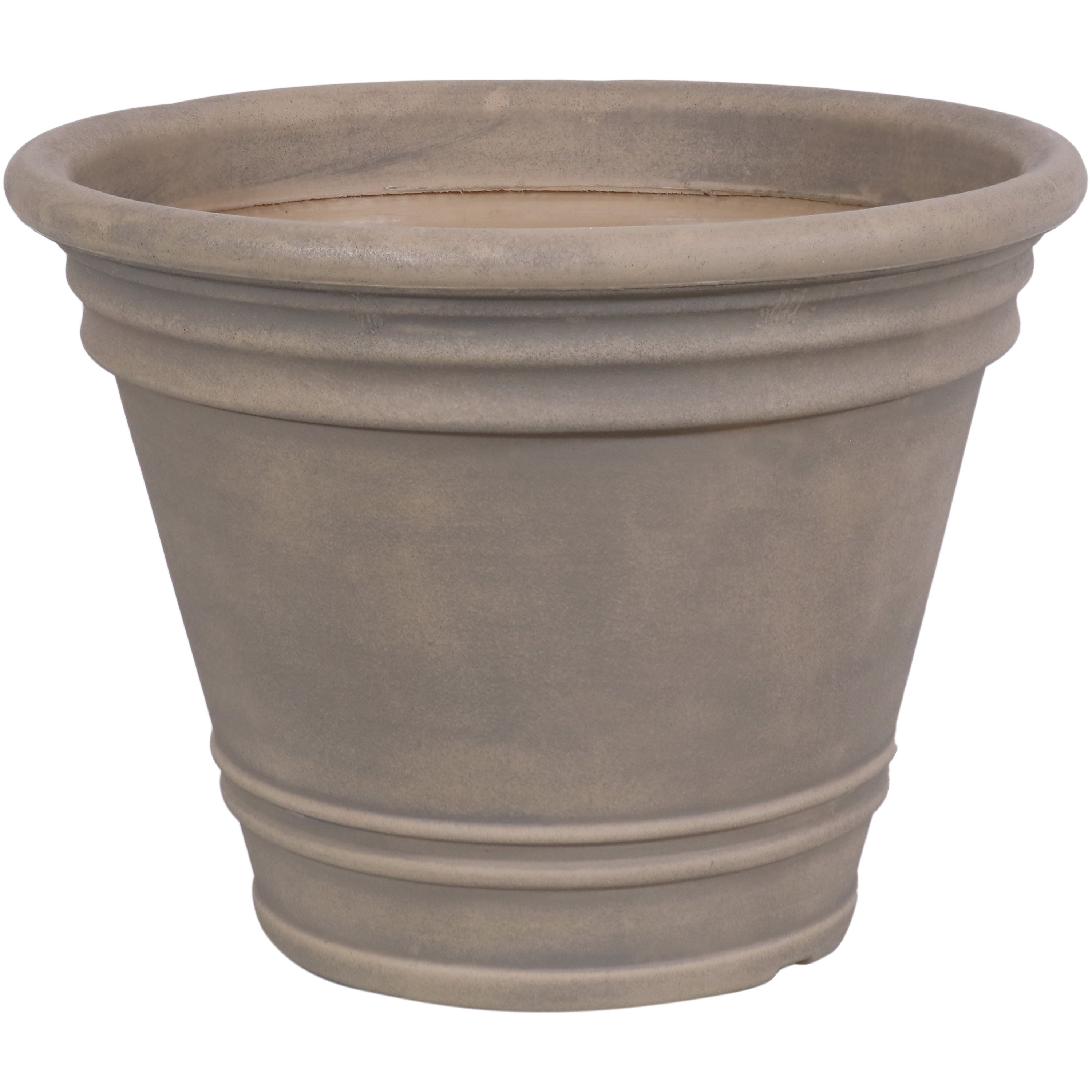 20 inch indoor planter Sunnydaze Franklin Indoor and Outdoor Resin Planter, Pebble Gray Finish, 20- Inch Diameter – Serenity Health & Home Decor