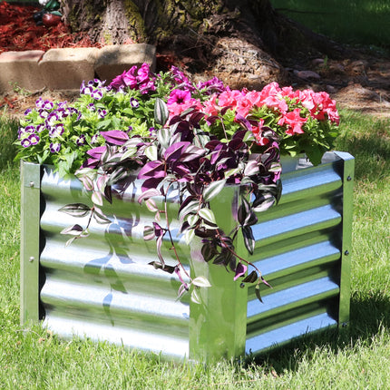 Sunnydaze Galvanized Steel Raised Garden Bed Kit