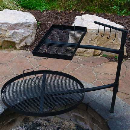 Sunnydaze Dual Campfire Cooking Swivel Grill System