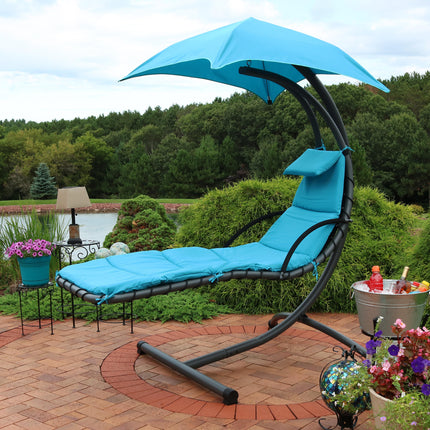 Sunnydaze Floating Chaise Lounge Chair, 260 Pound Capacity,  Multiple Color Options