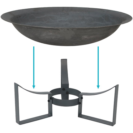 Sunnydaze Modern Cast Iron Fire Pit Bowl with Stand, 23-Inch Diameter