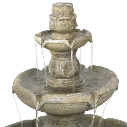 Sunnydaze Birds' Delight Outdoor Water Fountain, Includes Electric Submersible Pump, 35 Inch Tall