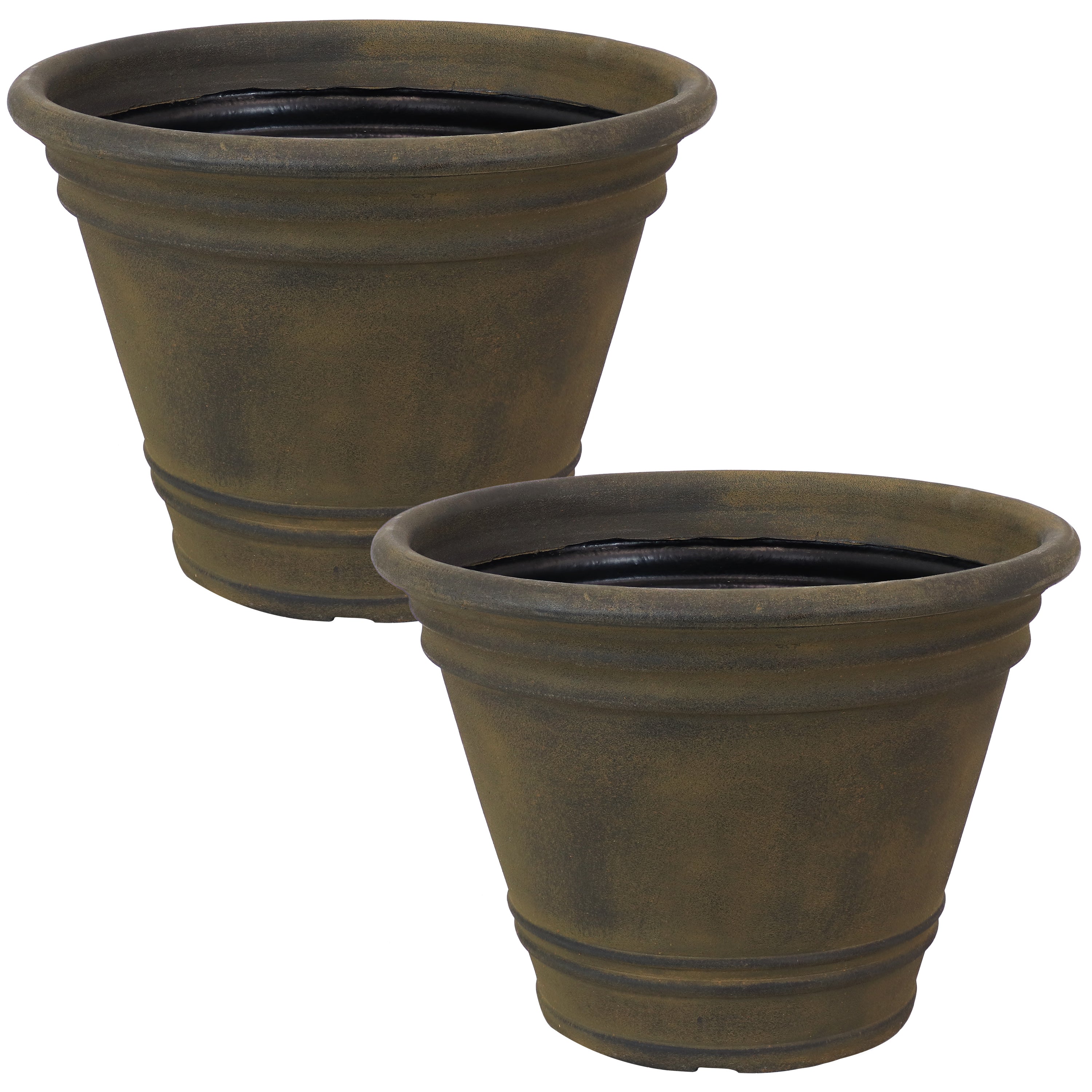 suncast 10-inch indoor/outdoor resin flower planter Sunnydaze Franklin Indoor and Outdoor Resin Planter, Sable Finish, 20-Inch Diameter – Serenity Health & Home Decor