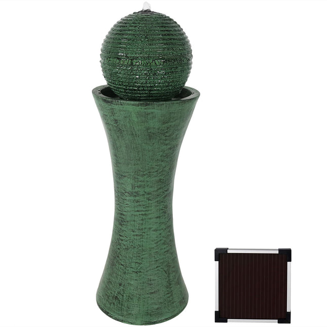 Sunnydaze Desert Spring Solar with Battery Backup Outdoor Water Fountain, 30 Inch Tall