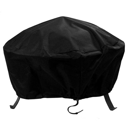 Sunnydaze Heavy-Duty Weather-Resistant Round Fire Pit Cover with Drawstring and Toggle Closure, Size and Color Options Available
