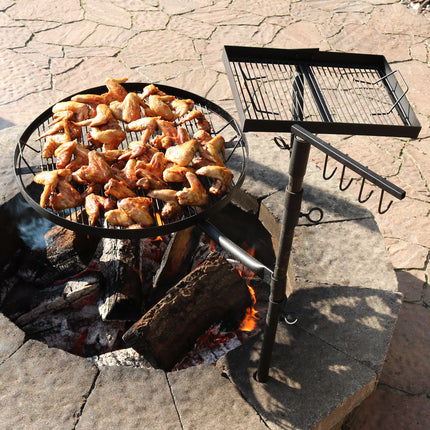 Sunnydaze Dual Campfire Cooking Swivel Grill System