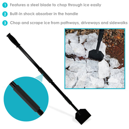 CASL Brands Steel Shock-Absorbing Ice Chopper with Extra-Thick Blade