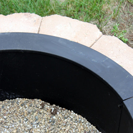 Sunnydaze Durable Steel Fire Pit Ring/Liner, DIY Fire Pit Rim Above or In-Ground